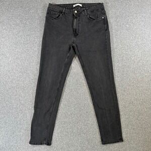 Zara Man Slim Fit Jeans Charcoal Gray Faded Denim Pants Mens Size 36x31